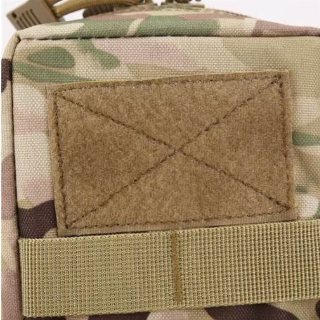 Tactical Molle SystemTactical Molle System Medical Pouch 1000D Nylon Utility EDC PackMolle designed for attaching to other Molle systems, such as Assault vest, large bags and so onEasy to carry or connect it to your assault gearRugged Durability and Range Gear